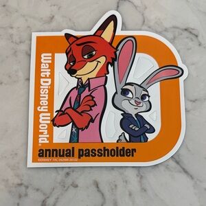 Disney Zootopia Annual Passholder Sticker